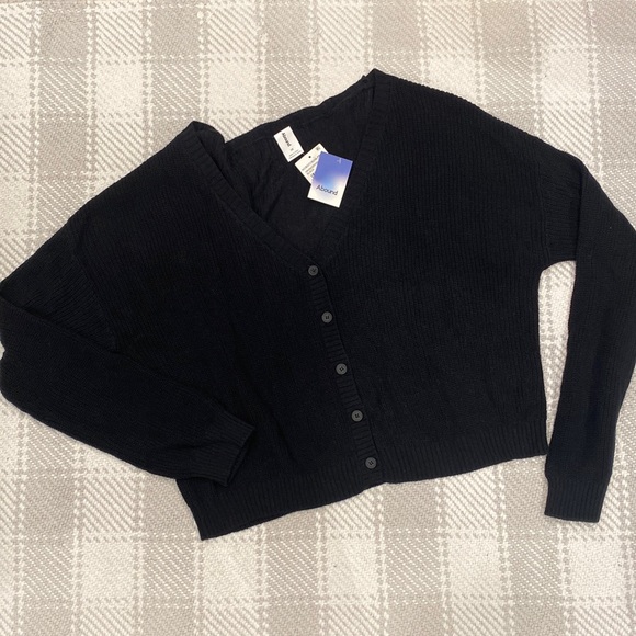 NWT Black Cardigan Sweater - Picture 2 of 2